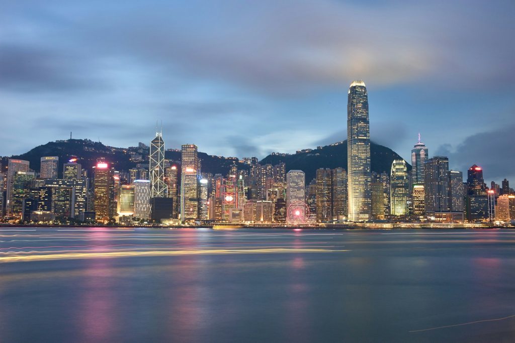 Hong Kong skyline across Victoria Harbour